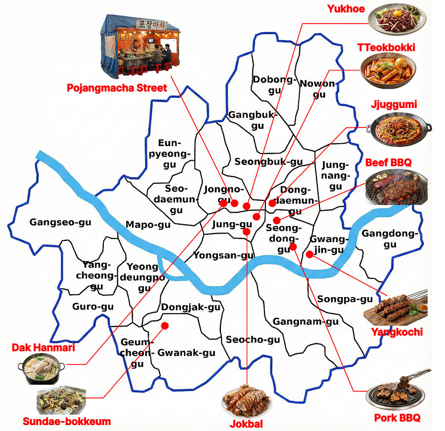 Seoul Meokja-Golmok map
