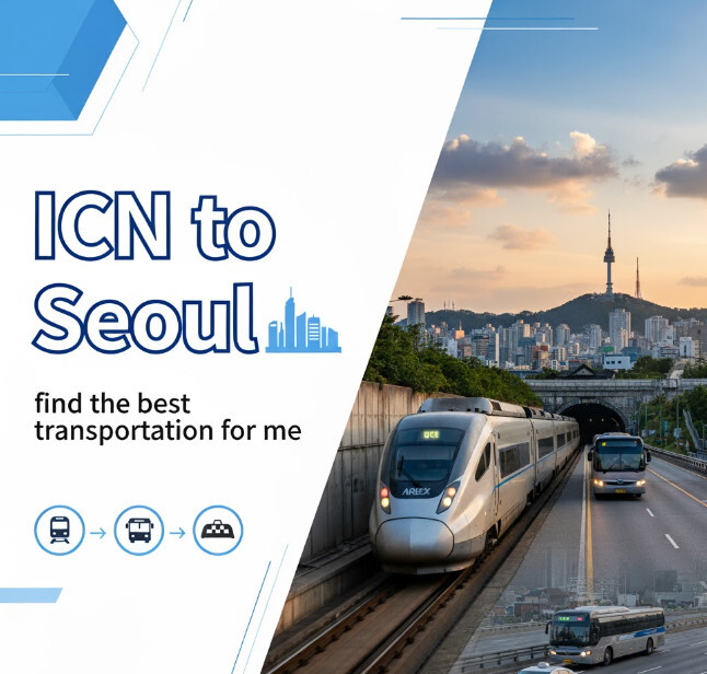 find the best transportation from ICN(Incheon airport) to Seoul